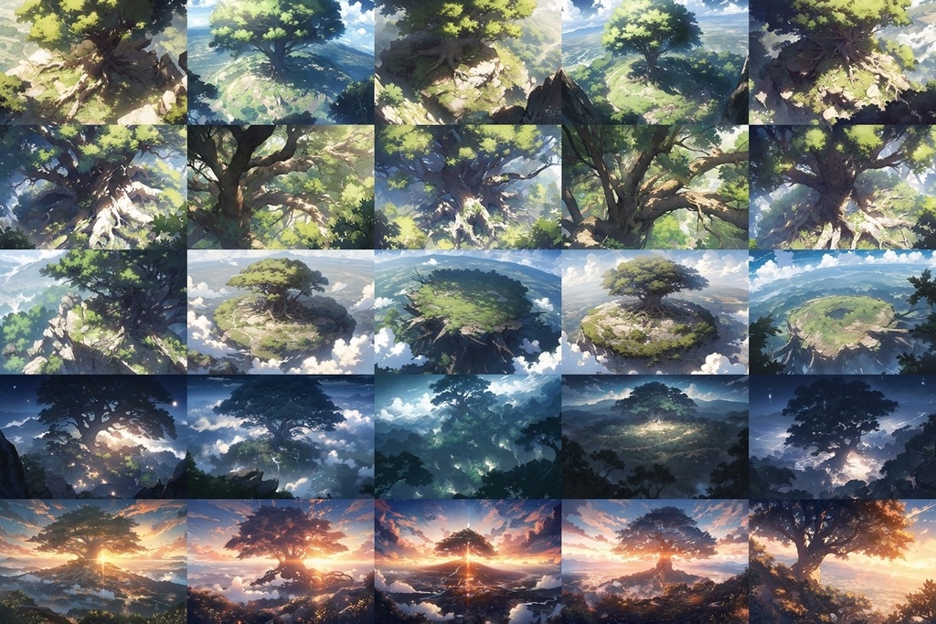 【背景素材】セット販売&単品販売「巨大樹」全3種類【雪・空・地面】