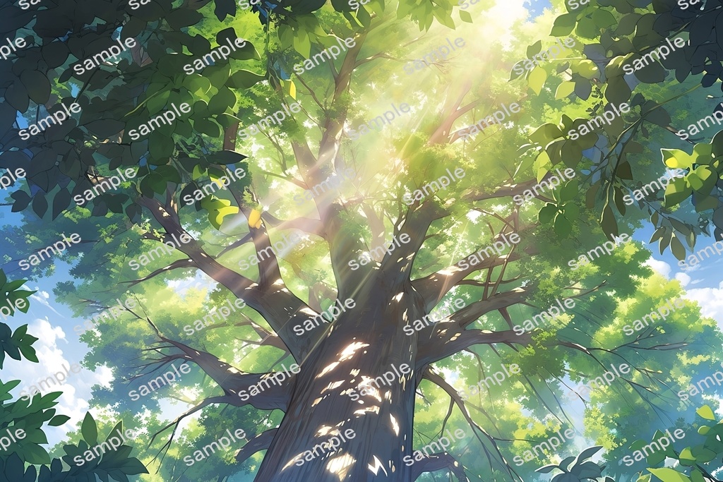 【背景素材】セット販売&単品販売「巨大樹」全3種類【雪・空・地面】