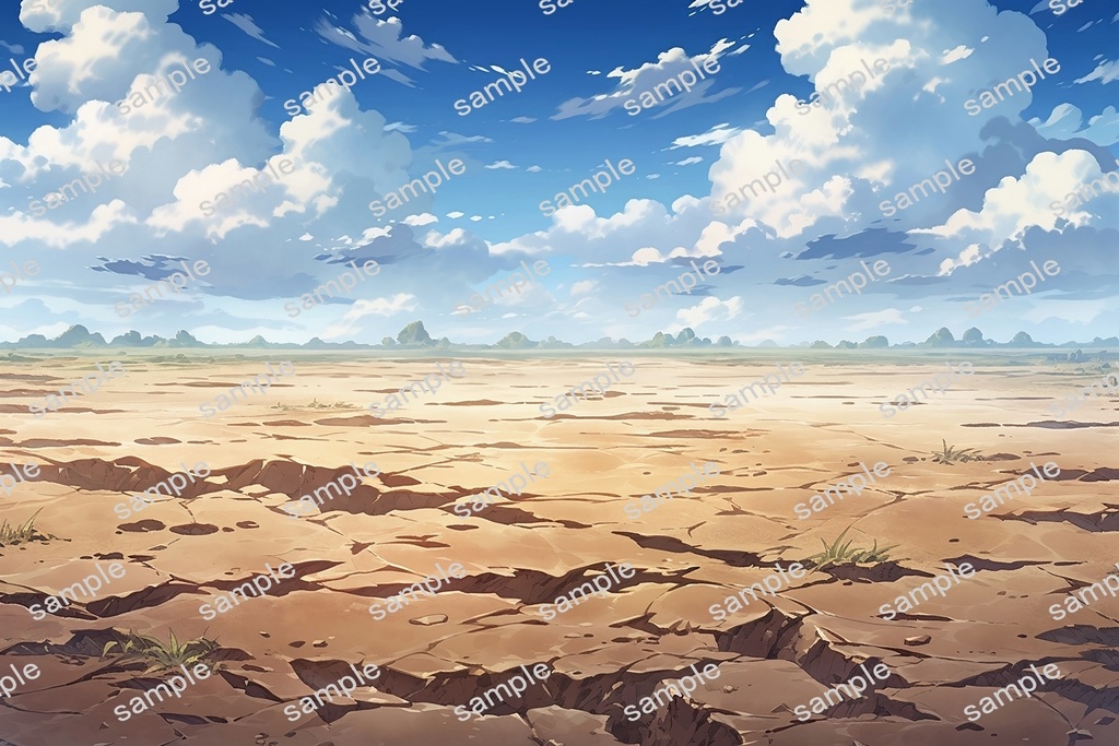 【背景素材】セット販売&単品販売「荒野」全3種類【昼間・夜中・夕方】