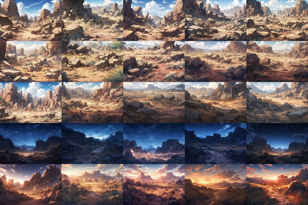 【背景素材】セット販売&単品販売「荒野」全3種類【雪・川・岩場】