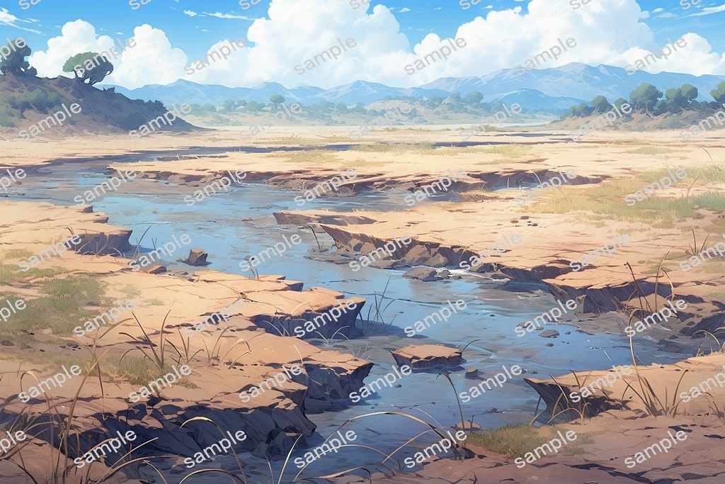 【背景素材】セット販売&単品販売「荒野」全3種類【雪・川・岩場】