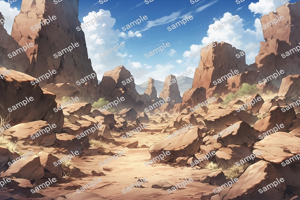 【背景素材】セット販売&単品販売「荒野」全3種類【雪・川・岩場】