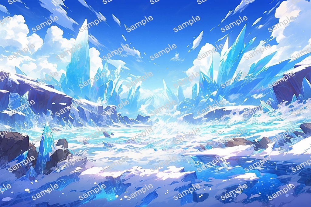 【背景素材】セット販売&単品販売「〇〇世界」全2種類【灼熱&氷結】