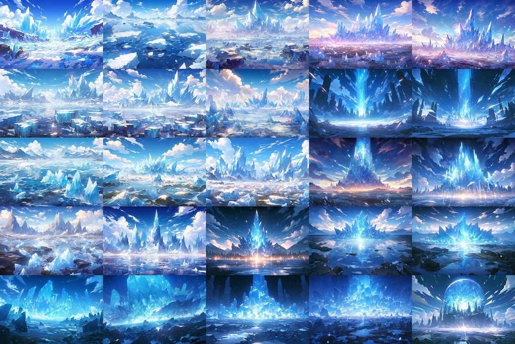 【背景素材】セット販売&単品販売「〇〇世界」全2種類【灼熱&氷結】