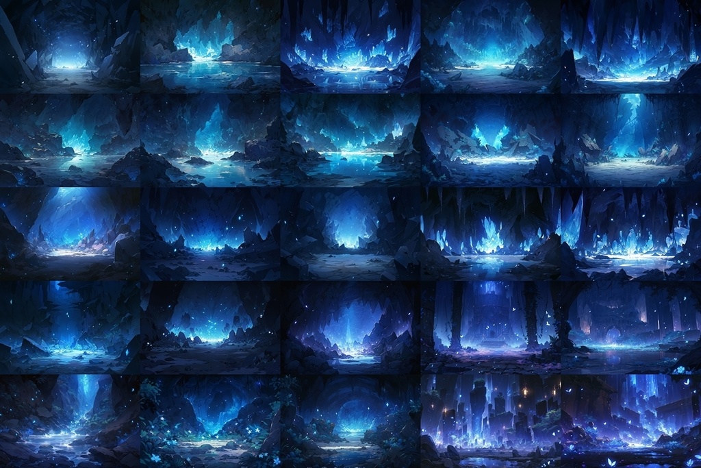 【背景素材】セット販売&単品販売「〇〇世界」全2種類【上空&地下】