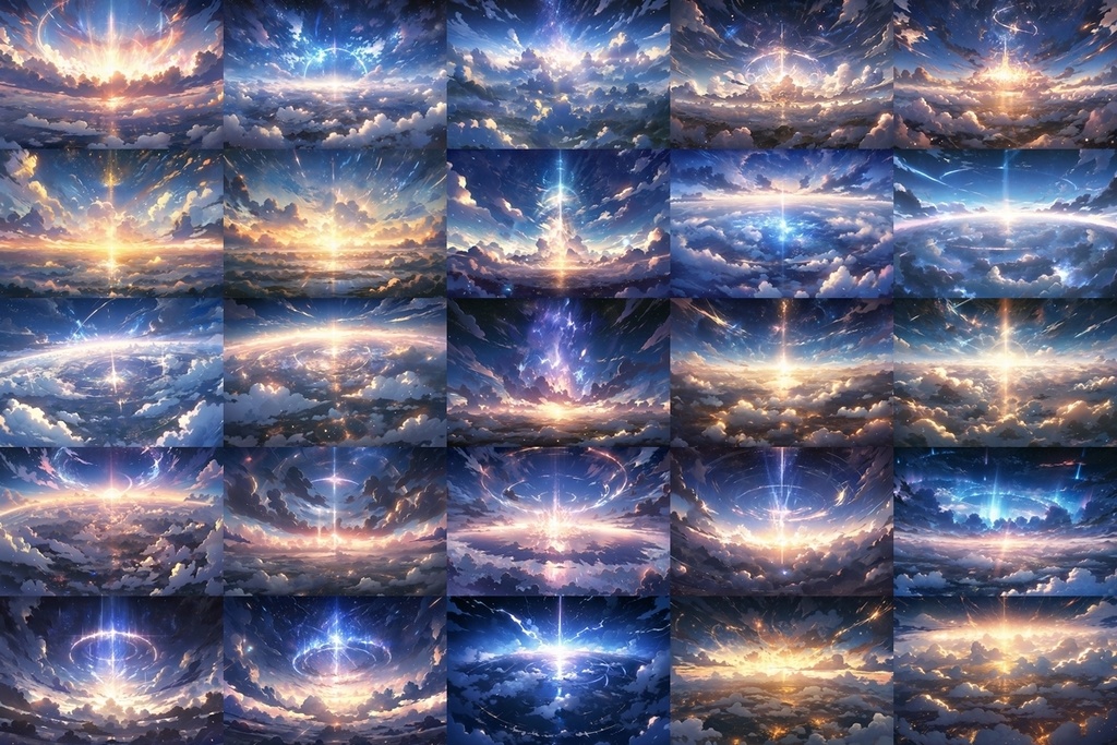 【背景素材】セット販売&単品販売「〇〇世界」全2種類【上空&地下】