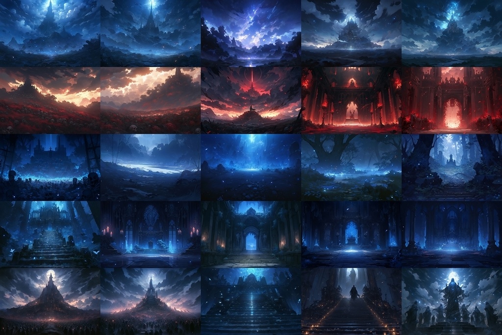 【背景素材】セット販売&単品販売「〇〇世界」全2種類【地獄&冥府】