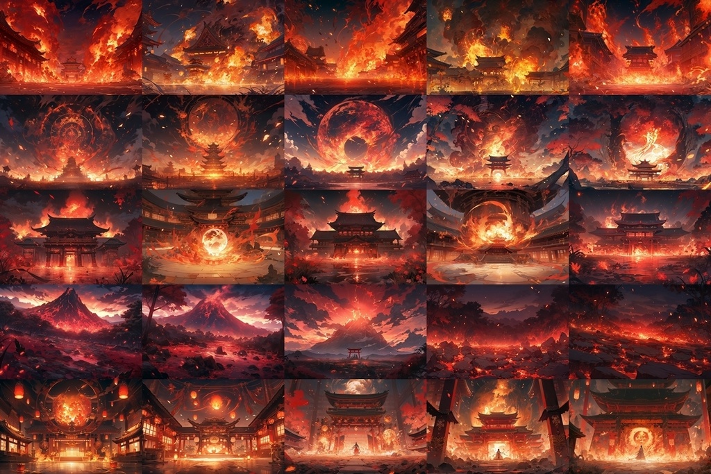 【背景素材】セット販売&単品販売「〇〇世界」全2種類【地獄&冥府】