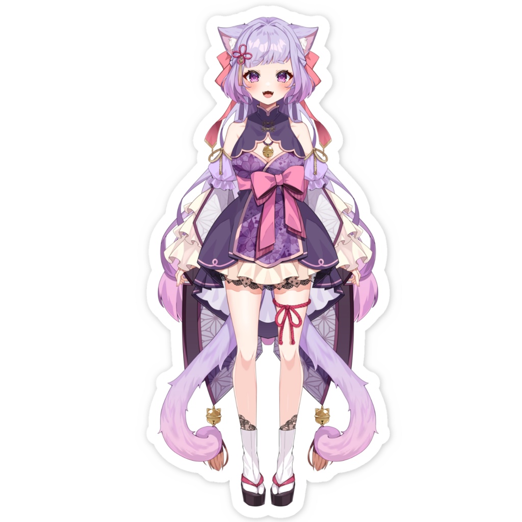 小紫てん_初配信記念ステッカー全3種類