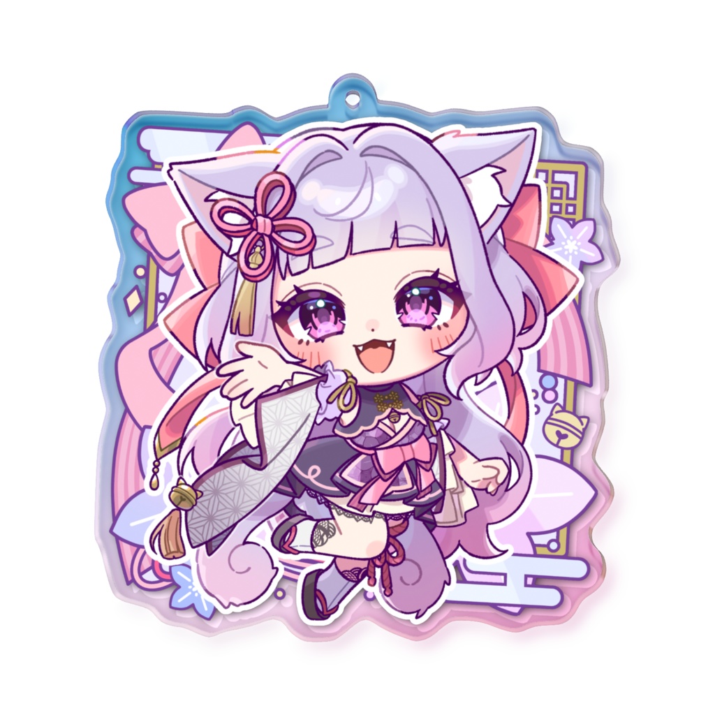 小紫てん初配信記念_オリジナルオーロラアクリルキーホルダー