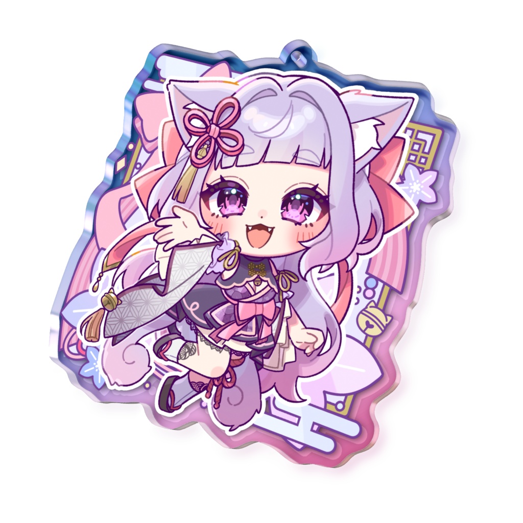 小紫てん初配信記念_オリジナルオーロラアクリルキーホルダー