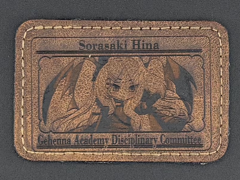 レザーパッチ　空崎ヒナ　ダークブラウン