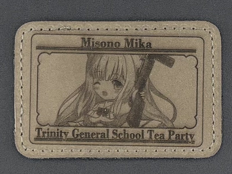 レザーパッチ　聖園ミカ　グレー