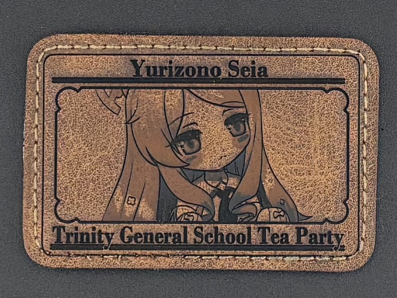 レザーパッチ　百合園セイア　ダークブラウン