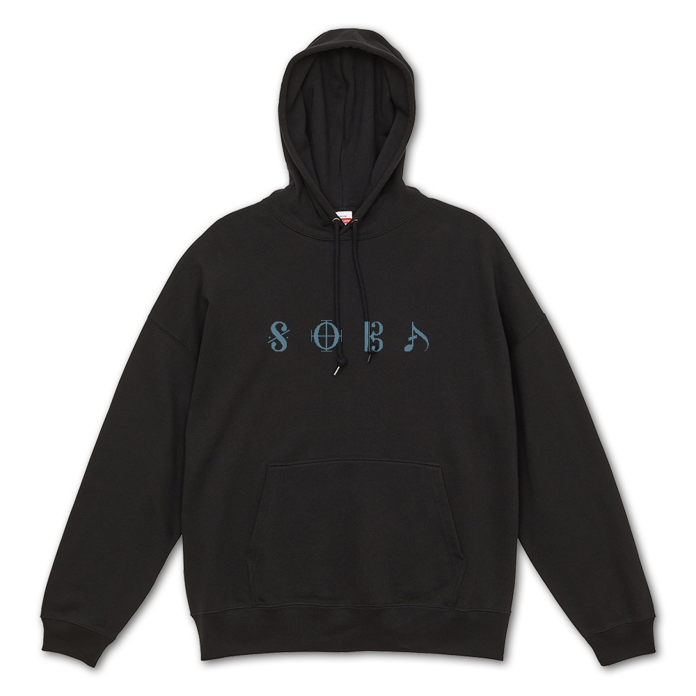 【SOBA HOODIE】ロゴプリントビッグシルエットスウェットプルオーバーパーカー