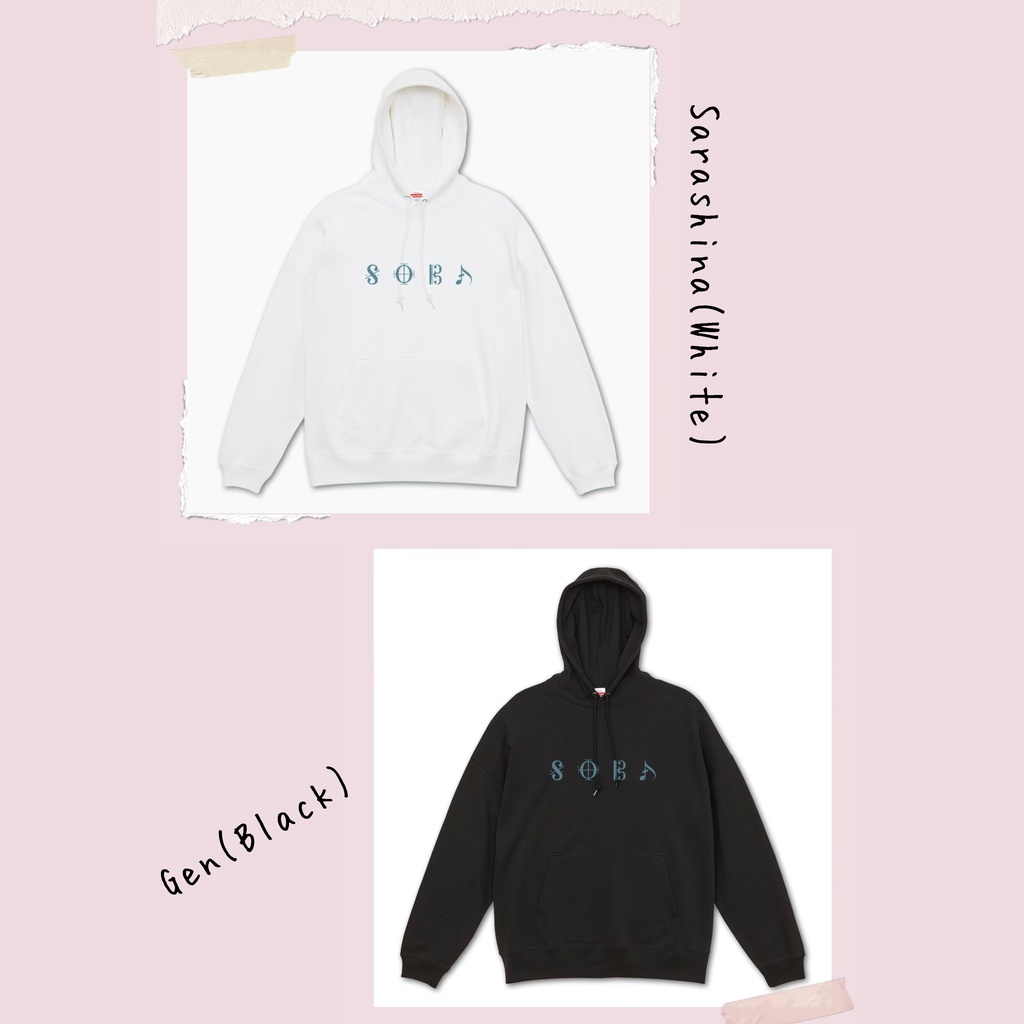 【SOBA HOODIE】ロゴプリントビッグシルエットスウェットプルオーバーパーカー