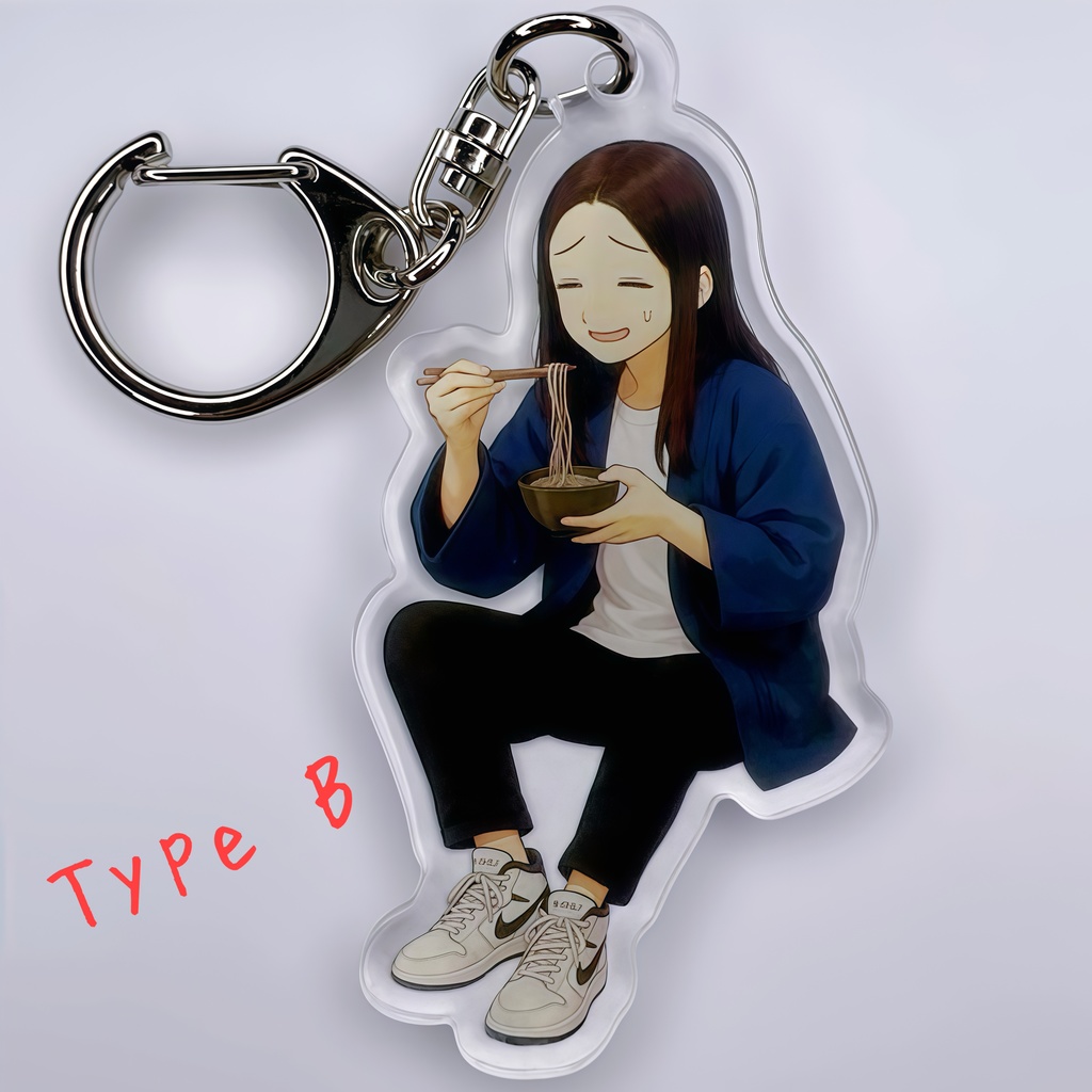 【SOBAアクキー】蕎麦食うhicoも好きずきアクリルキーホルダー