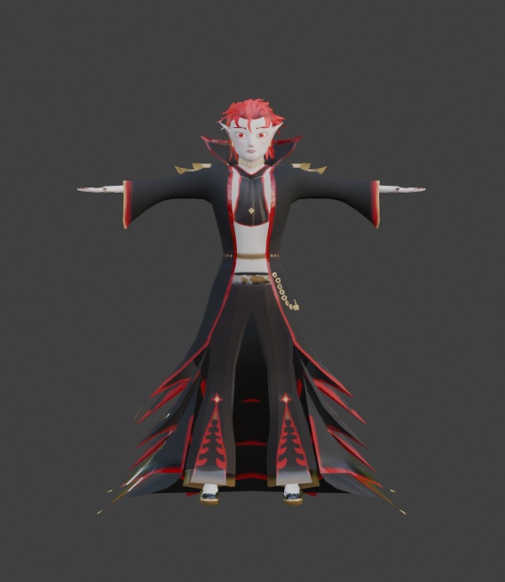【Elric】病みかわゴシックヴァンパイア風3Dアバター Vampire gothic boy male avatar