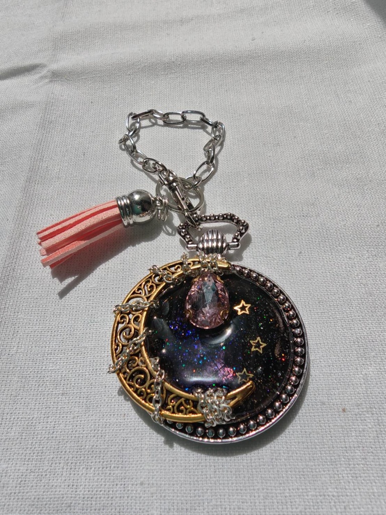 バッグチャーム【月鎖-桃-】