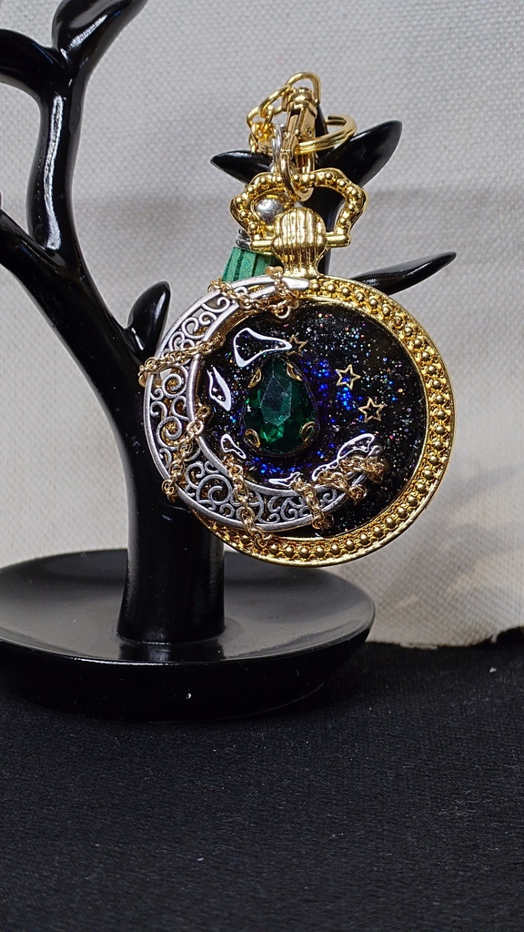 バッグチャーム【月鎖-翠-】