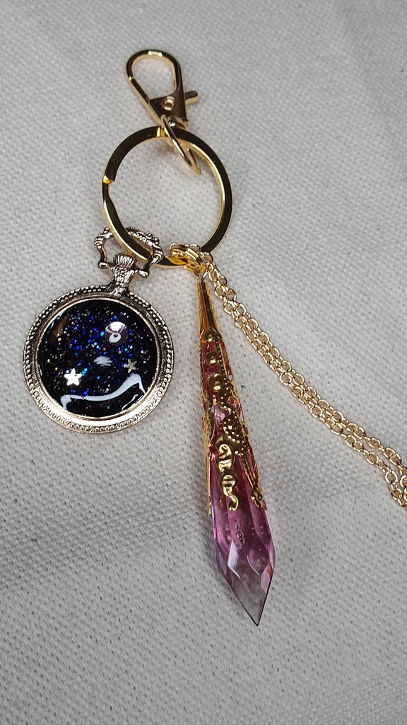 キーホルダー【星の導-桃-】