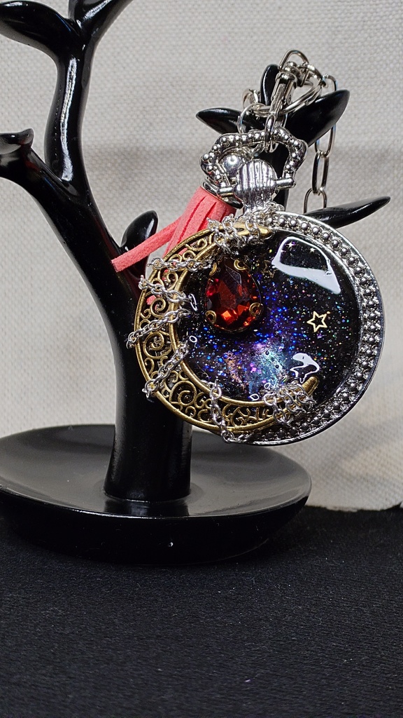 バッグチャーム【月鎖-琥珀-】