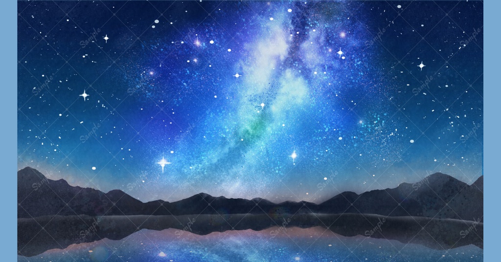 【無料】七夕の星空 背景素材(横+縦セット)