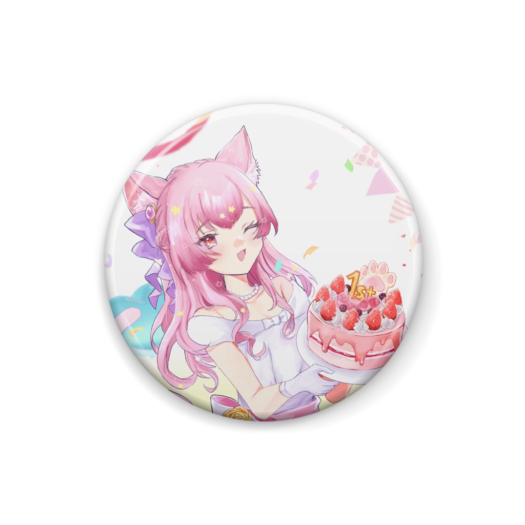 鳴瀬ねむ1周年記念缶バッジ