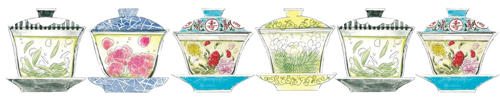 ガラス蓋碗マステ