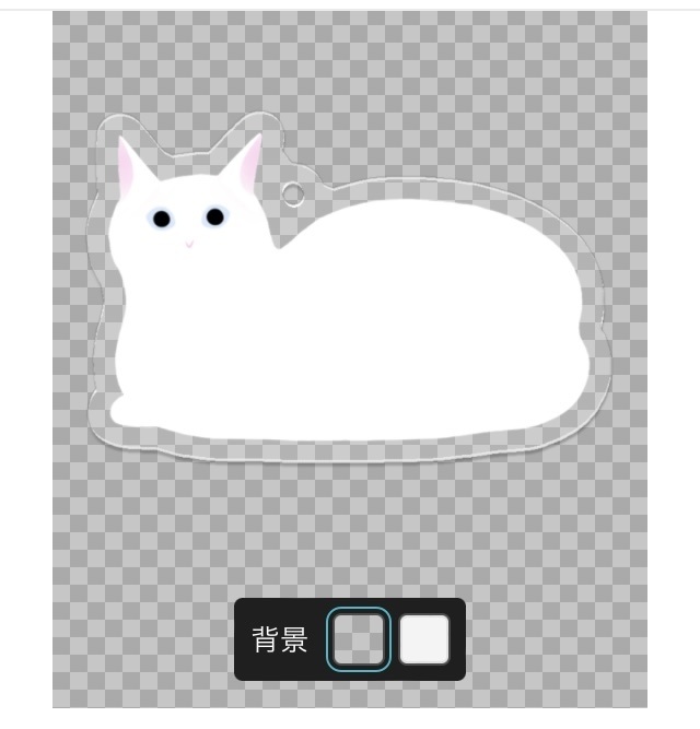 白猫のアクリルキーホルダー