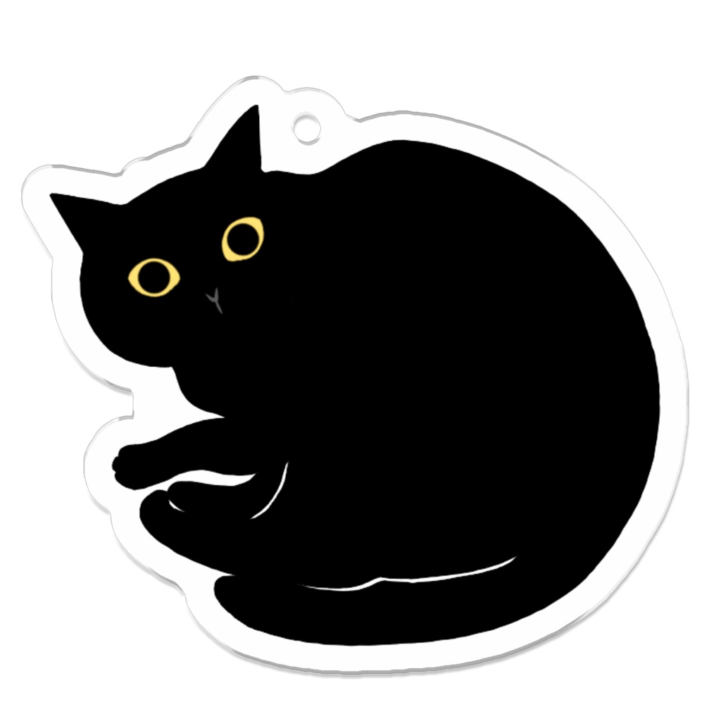 黒猫のアクリルキーホルダー