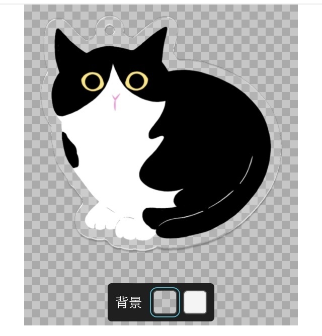 ちょこんと座る猫のアクリルキーホルダー