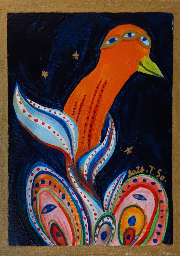 夢見る鳥 ドローイング原画