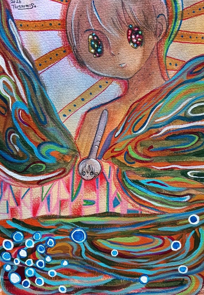 【原画】"昆虫観察"