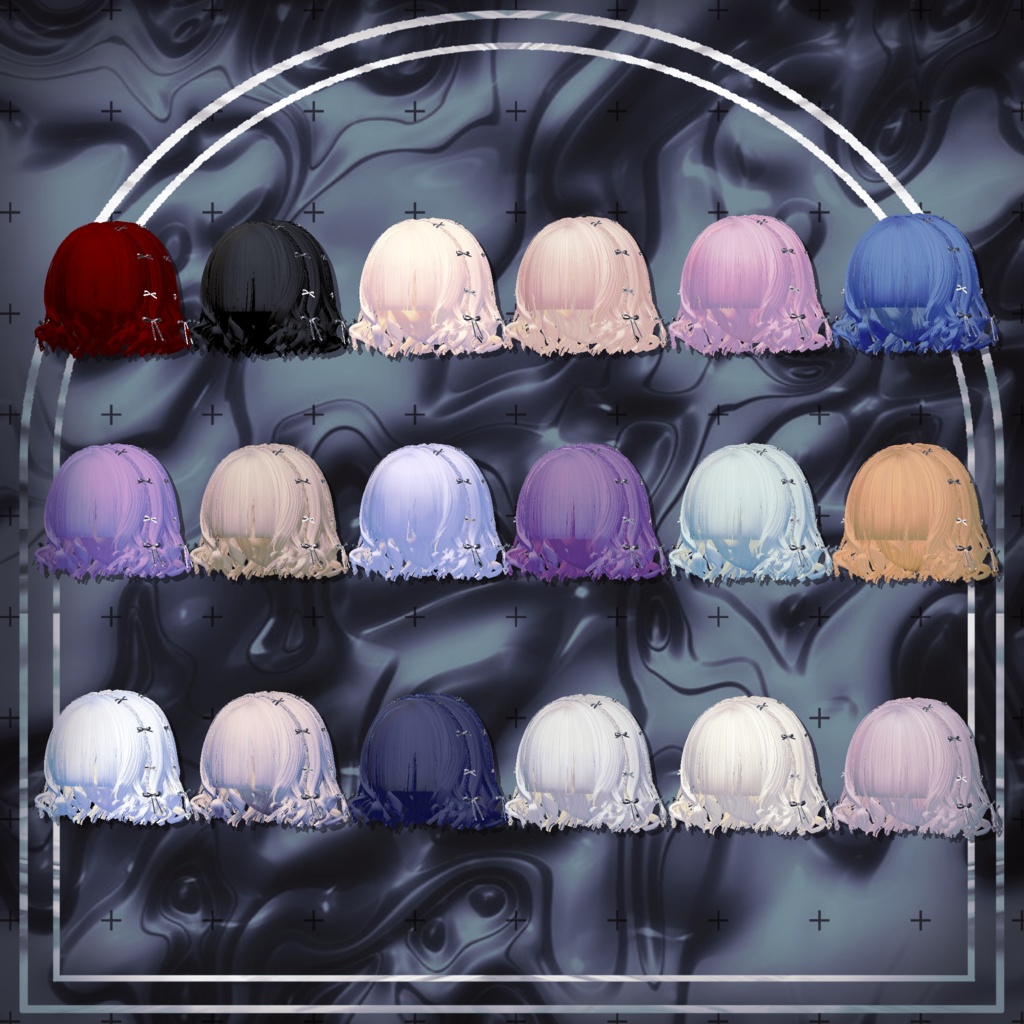 【15アバター対応】Dolly୨୧Curly୨୧Hair【VRChat想定】