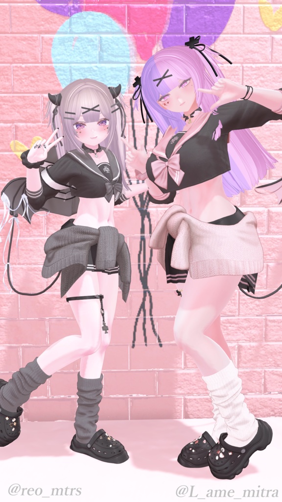 【20アバター以上対応】♥𝑮𝒚𝒂𝒖×𝑲𝒚𝒂𝒘𝒂×𝑯𝒂𝒍𝒇𝑻𝒘𝒊𝒏♥【VRChat想定】