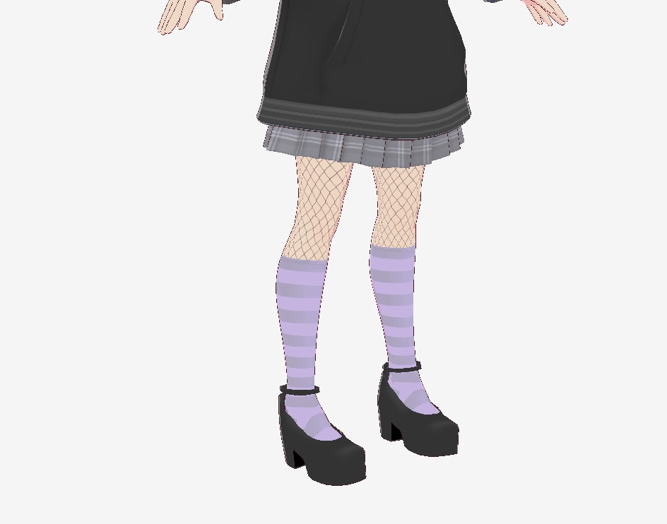 [VRoid] Gothic Purple Socks ゴシックパープルソックス
