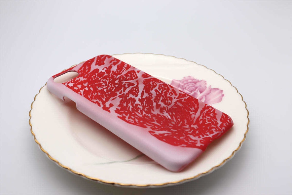霜降り肉のスマホケース