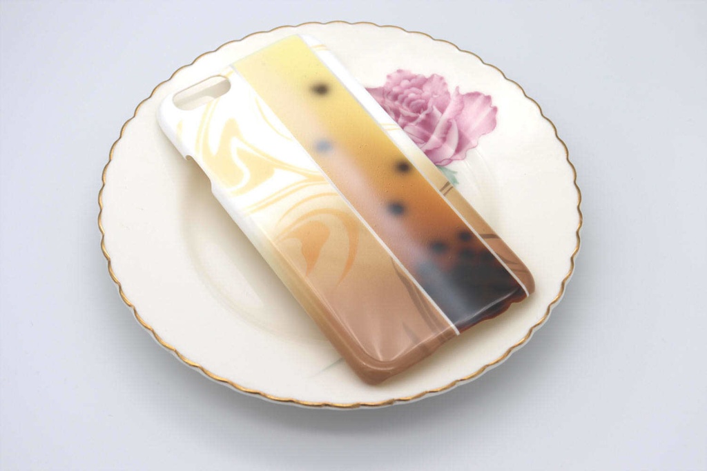 タピオカミルクティーのスマホケース