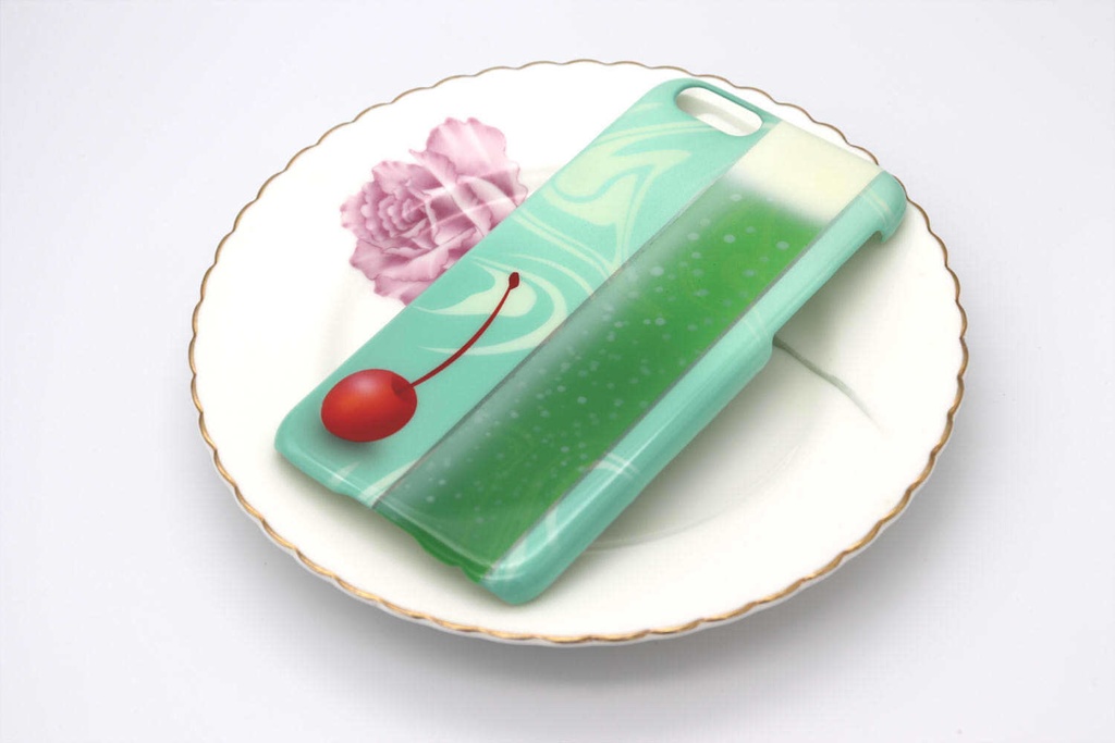 クリームソーダのスマホケース