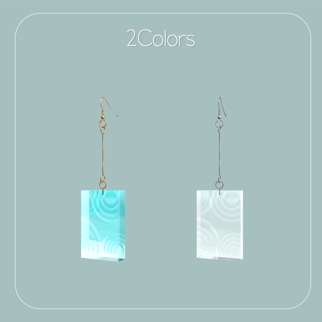 【VRChat想定】水面イヤリング -Water Ripple Earrings-