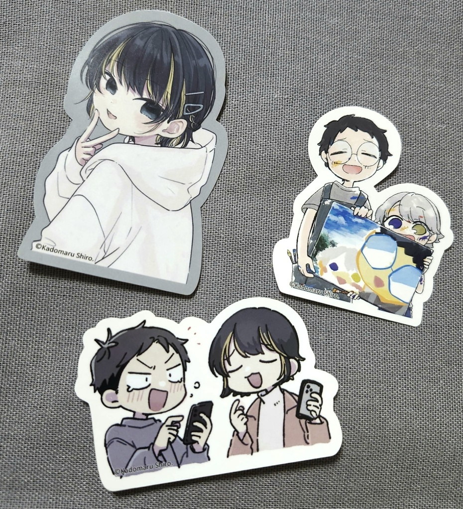 ダイカットステッカー(3種)