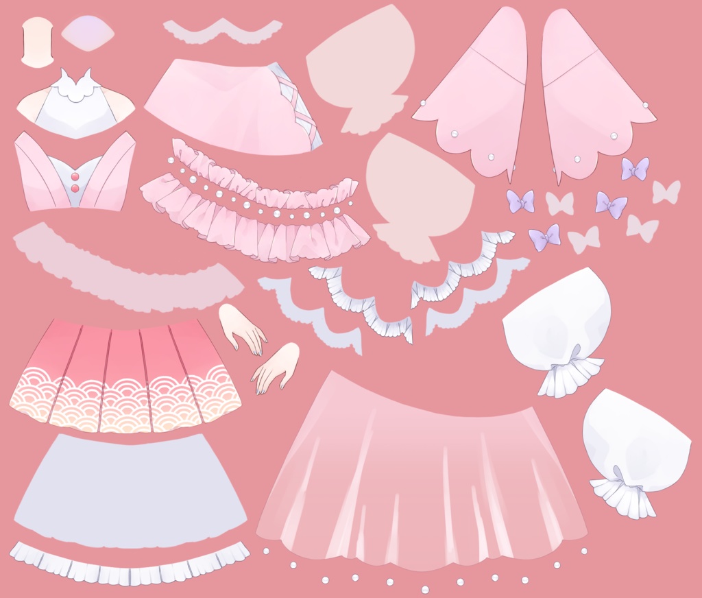 【限定1点/パーツ分け済PSD】海子ちゃん