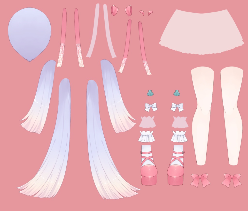 【限定1点/パーツ分け済PSD】海子ちゃん