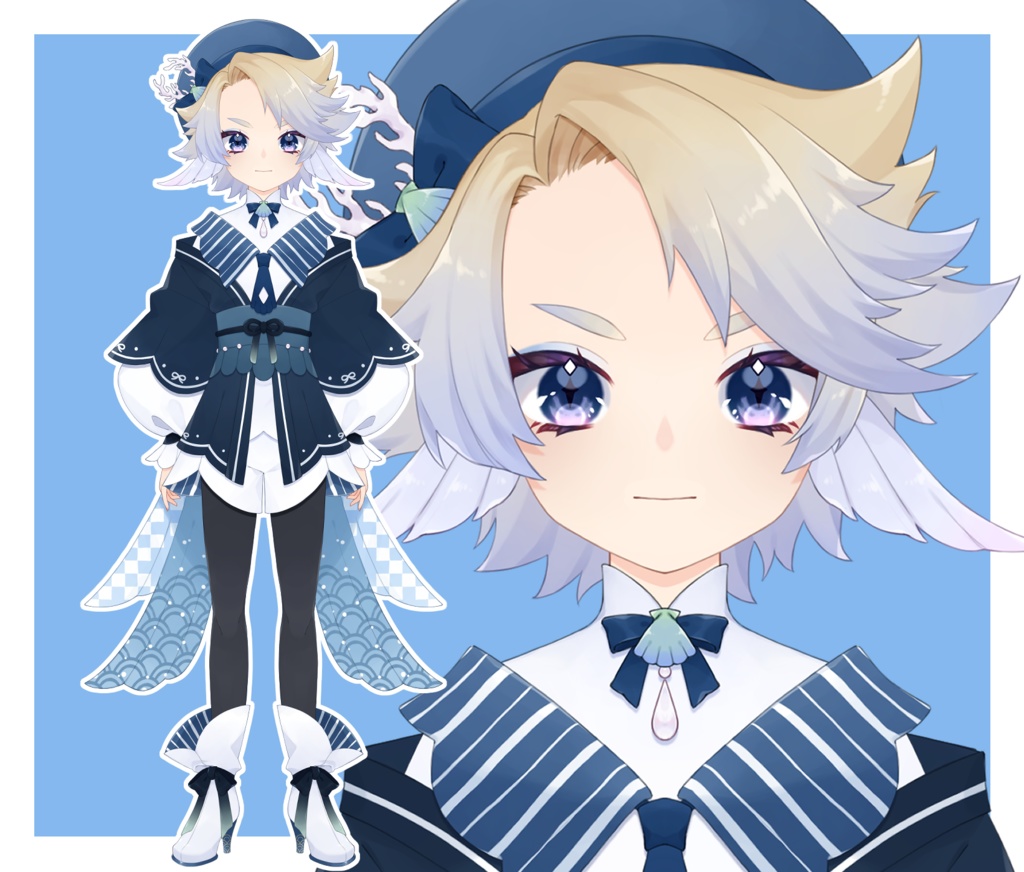 【限定1点/パーツ分け済PSD】海青くん【完売】