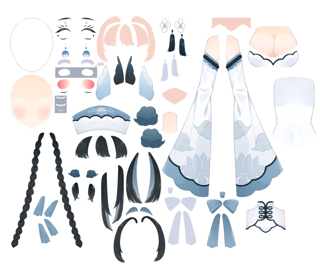 【限定1点/パーツ分け済みPSD】棉花ちゃん