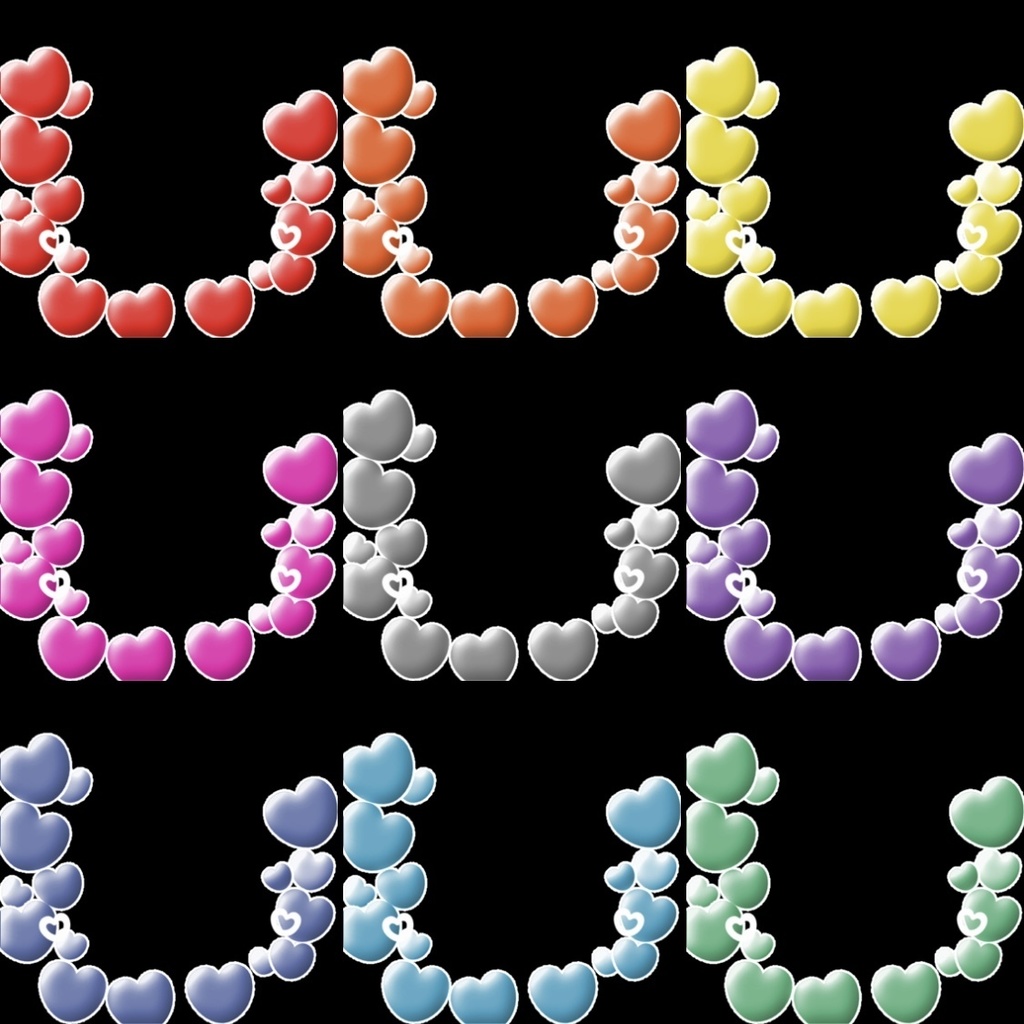 【フリー素材】組合わせ式ラブカテフレーム