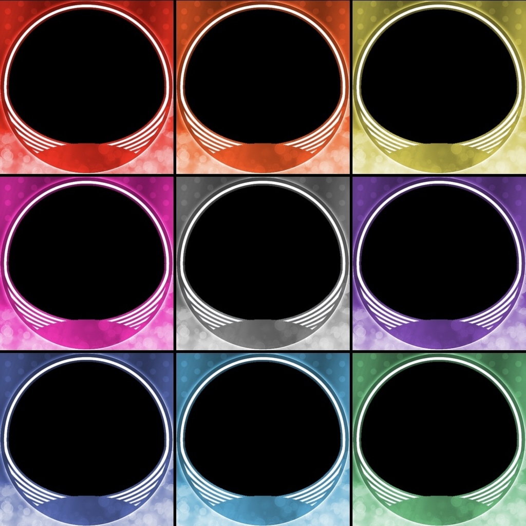 【フリー素材】カラーボールフレーム