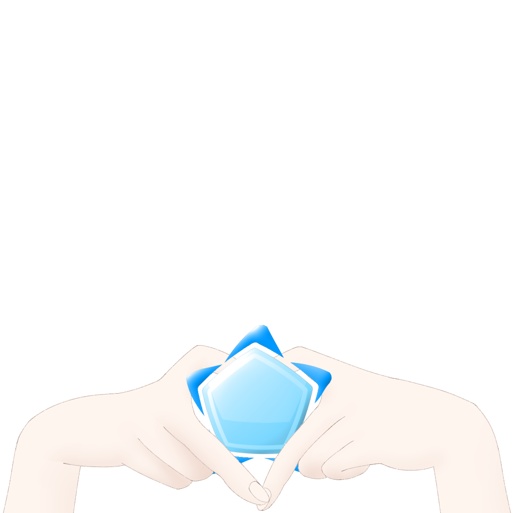 【フリー素材】バッジ+指ハートイラスト