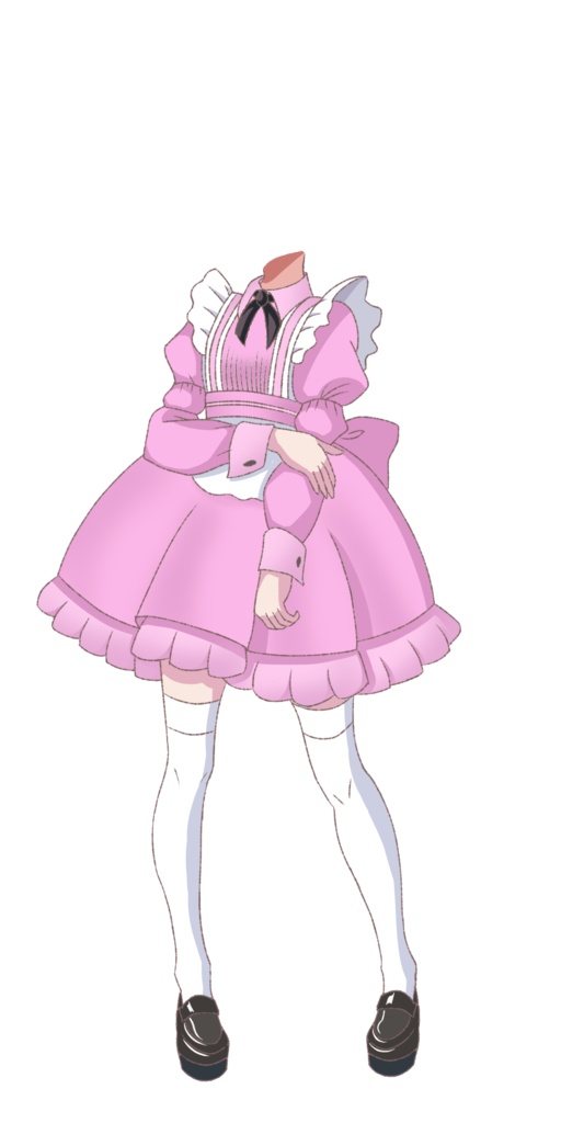 【フリー素材】着せ替え衣装カラフルメイド 9色